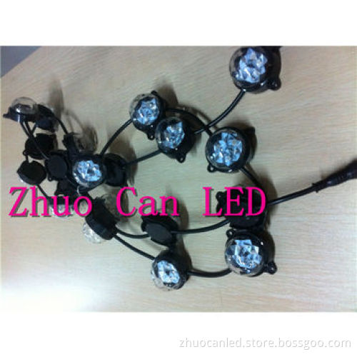 9pcs DC 12V Straw Hat Full Color Digital Scanning LED Point Lights